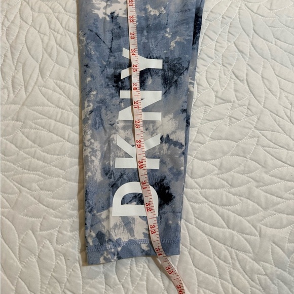 DKNY Womens Cosmos Blue Tie Dye Print 7/8 Length Leggings medium - Picture 8 of 10